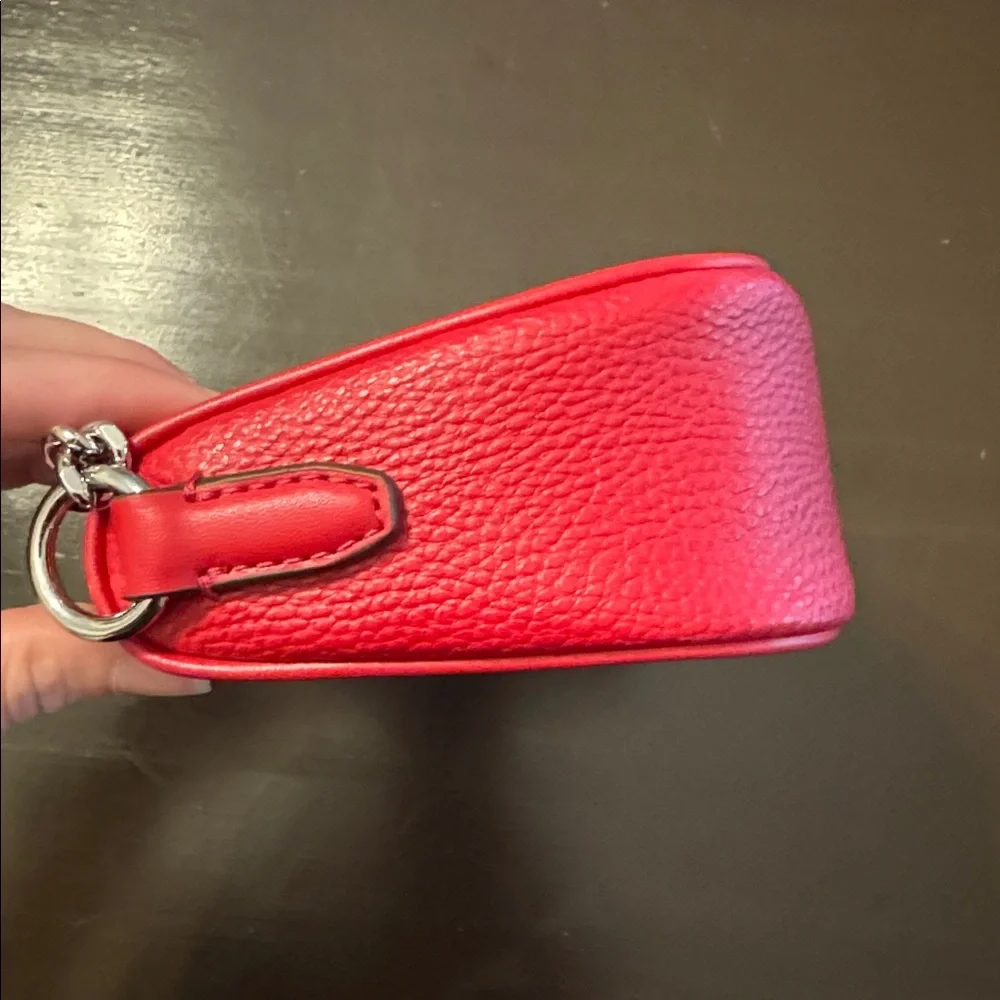 Michael Kors Pink Studded Crossbody Bag with Silver Chain